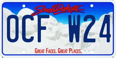 SD license plate 0CFW24