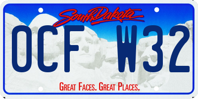SD license plate 0CFW32
