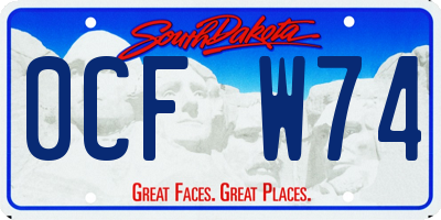 SD license plate 0CFW74