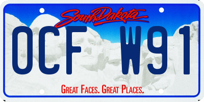 SD license plate 0CFW91
