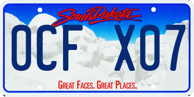 SD license plate 0CFX07