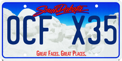 SD license plate 0CFX35