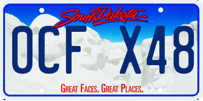 SD license plate 0CFX48