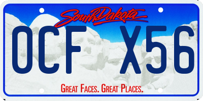 SD license plate 0CFX56