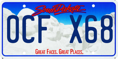 SD license plate 0CFX68