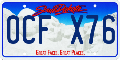 SD license plate 0CFX76