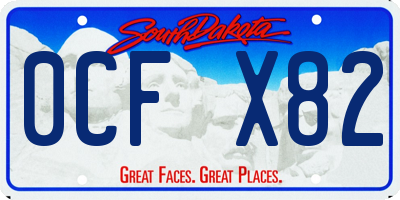 SD license plate 0CFX82