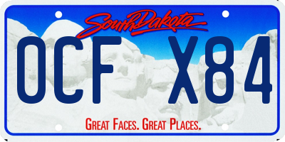 SD license plate 0CFX84