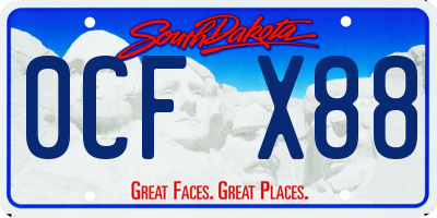 SD license plate 0CFX88