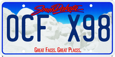 SD license plate 0CFX98