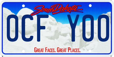SD license plate 0CFY00