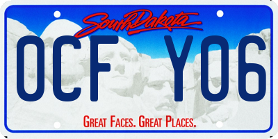 SD license plate 0CFY06