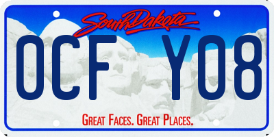 SD license plate 0CFY08