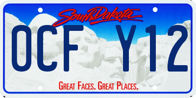 SD license plate 0CFY12
