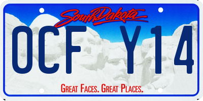 SD license plate 0CFY14