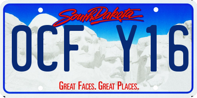 SD license plate 0CFY16