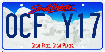 SD license plate 0CFY17