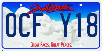 SD license plate 0CFY18
