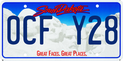 SD license plate 0CFY28