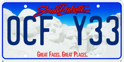 SD license plate 0CFY33
