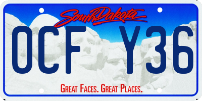SD license plate 0CFY36