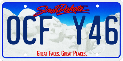 SD license plate 0CFY46