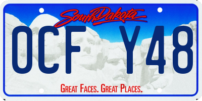 SD license plate 0CFY48