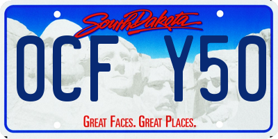 SD license plate 0CFY50