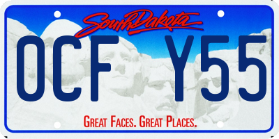 SD license plate 0CFY55