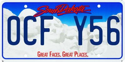 SD license plate 0CFY56