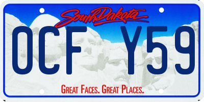 SD license plate 0CFY59