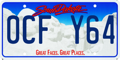 SD license plate 0CFY64