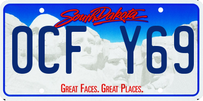 SD license plate 0CFY69