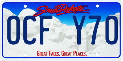 SD license plate 0CFY70