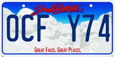 SD license plate 0CFY74