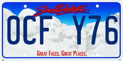 SD license plate 0CFY76