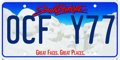 SD license plate 0CFY77