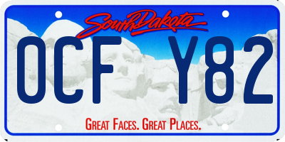 SD license plate 0CFY82