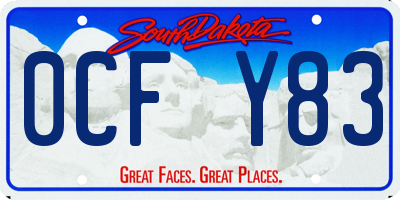 SD license plate 0CFY83