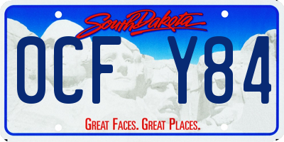 SD license plate 0CFY84