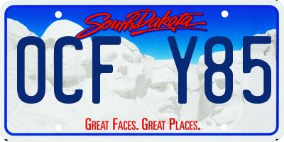 SD license plate 0CFY85