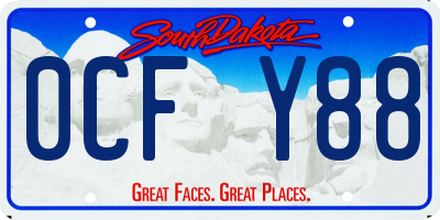 SD license plate 0CFY88