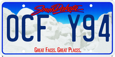 SD license plate 0CFY94