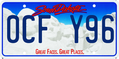 SD license plate 0CFY96