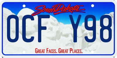 SD license plate 0CFY98