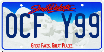SD license plate 0CFY99