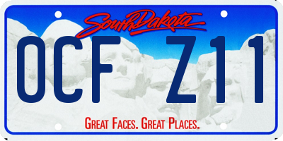 SD license plate 0CFZ11