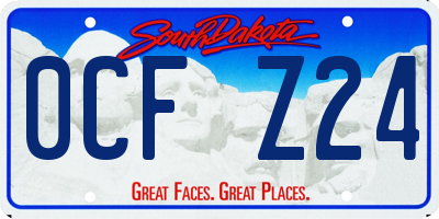 SD license plate 0CFZ24