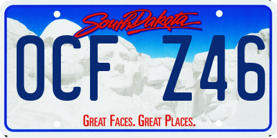 SD license plate 0CFZ46