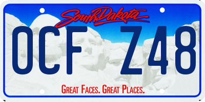SD license plate 0CFZ48